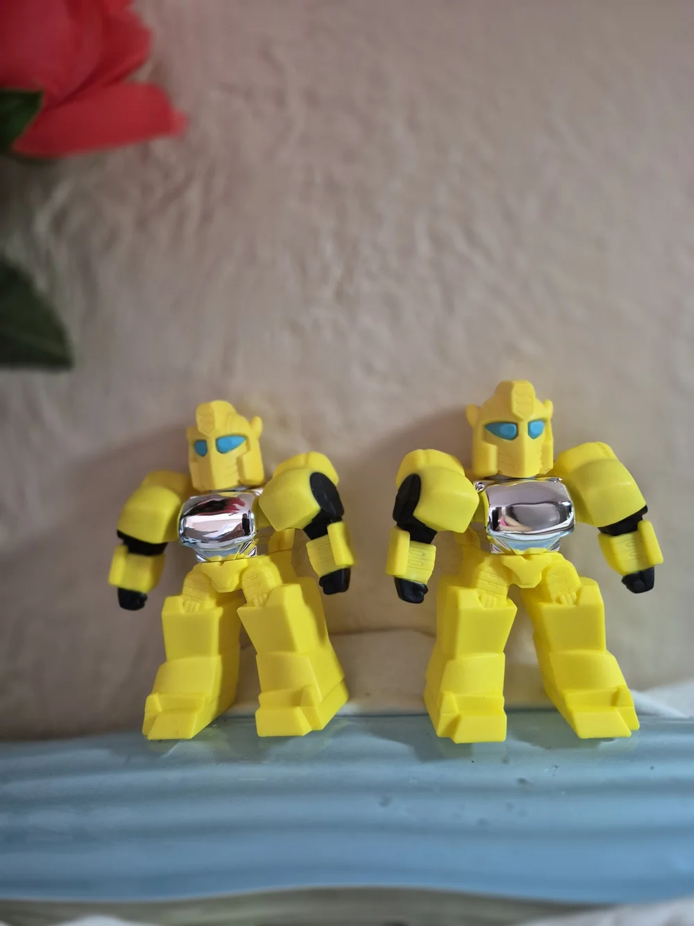 New Transformers Set Of 2, Yellow Robot Figure Chrome Chests | 2025 HASBRO, NWOT